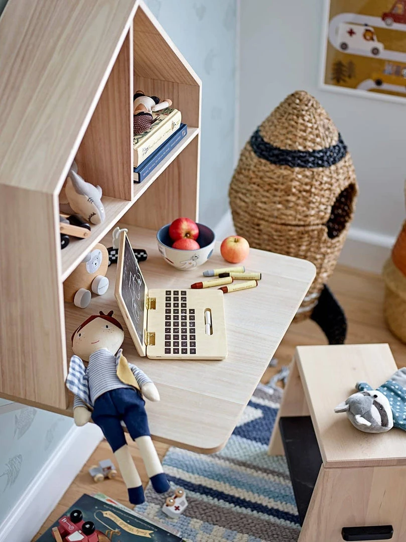 Bloomingville - Lai Wooden Wall Shelf With Desk 2 Bloomingville - Lai Wooden Wall Shelf With Desk