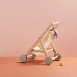 Kids Concept Dolls & Dolls Toys Kid's Concept - KID'S HUB Dolls Stroller In Natural Wood And Cotton 8 Kids Concept Dolls & Dolls Toys Kid's Concept - KID'S HUB Dolls Stroller In Natural Wood And Cotton