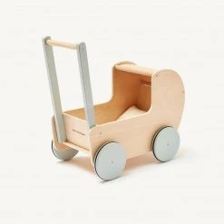 Kids Concept Kid's Concept - Wooden Dolls Pram Natural / Dusty Green