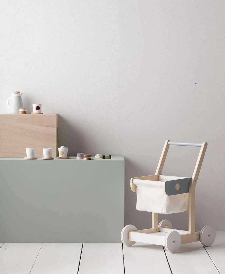 Kids Concept Pretend Play Kid's Concept - KID'S HUB Toy Shopping Trolley 2 Kids Concept Pretend Play Kid's Concept - KID'S HUB Toy Shopping Trolley