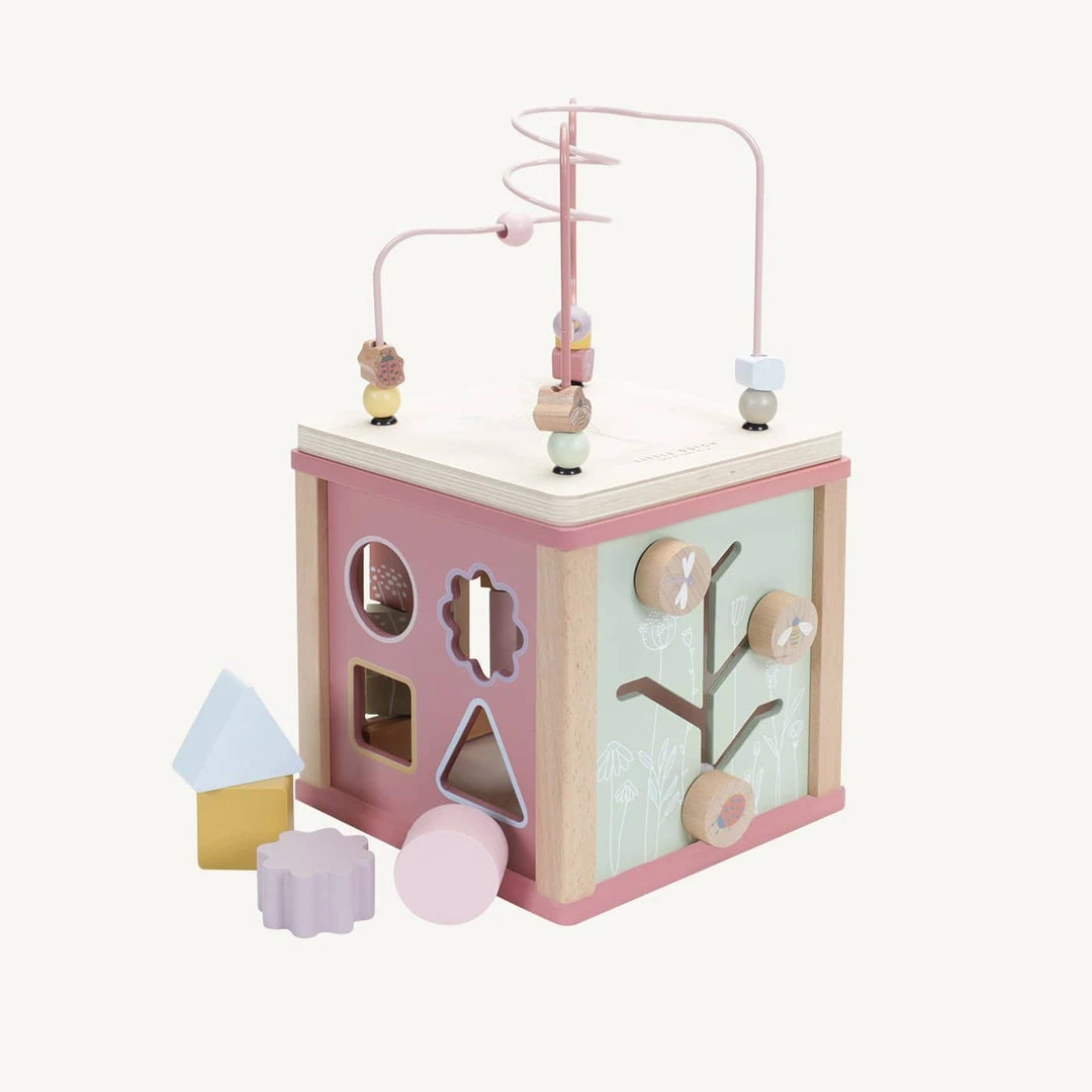 Little Dutch - Wooden Activity Cube Wild Flowers 1 Little Dutch - Wooden Activity Cube Wild Flowers