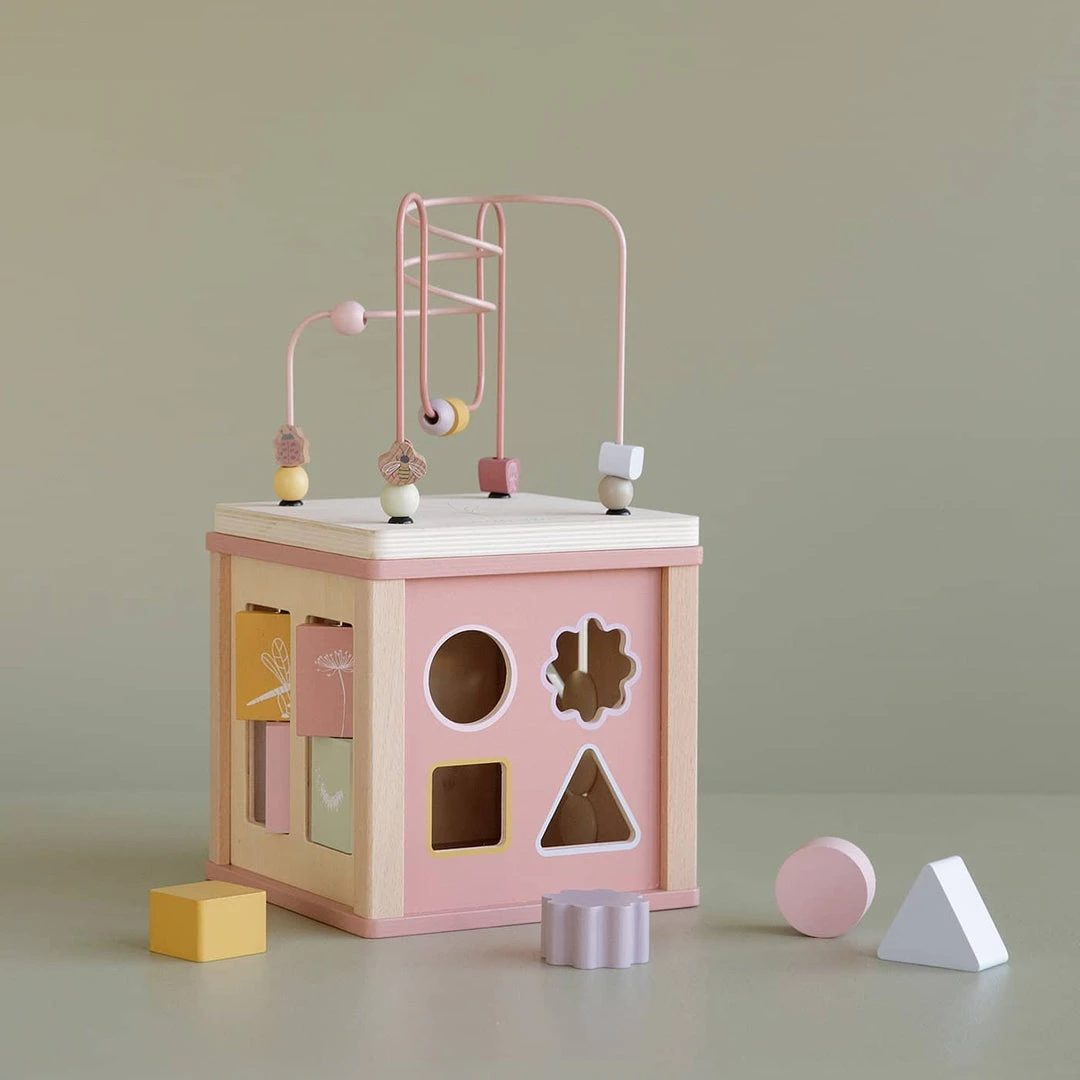 Little Dutch - Wooden Activity Cube Wild Flowers 4 Little Dutch - Wooden Activity Cube Wild Flowers