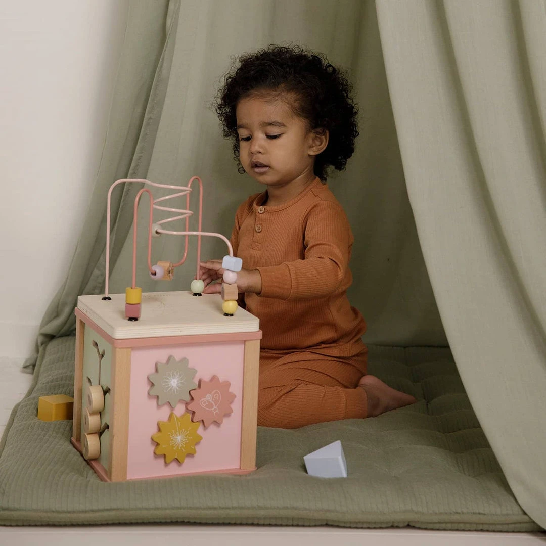 Little Dutch - Wooden Activity Cube Wild Flowers 6 Little Dutch - Wooden Activity Cube Wild Flowers