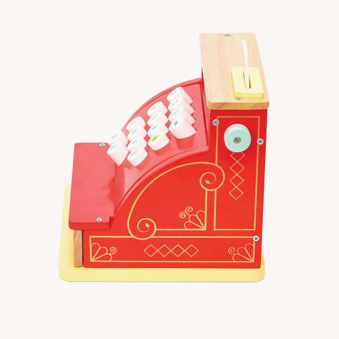 Pretend Play Le Toy Van - Red Honeybake Wooden Cash Register 3 Pretend Play Le Toy Van - Red Honeybake Wooden Cash Register