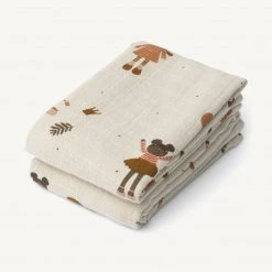Sale Liewood - Lewis Organic Cotton Muslin Cloth 2-Pack - Doll / Sandy Mix
