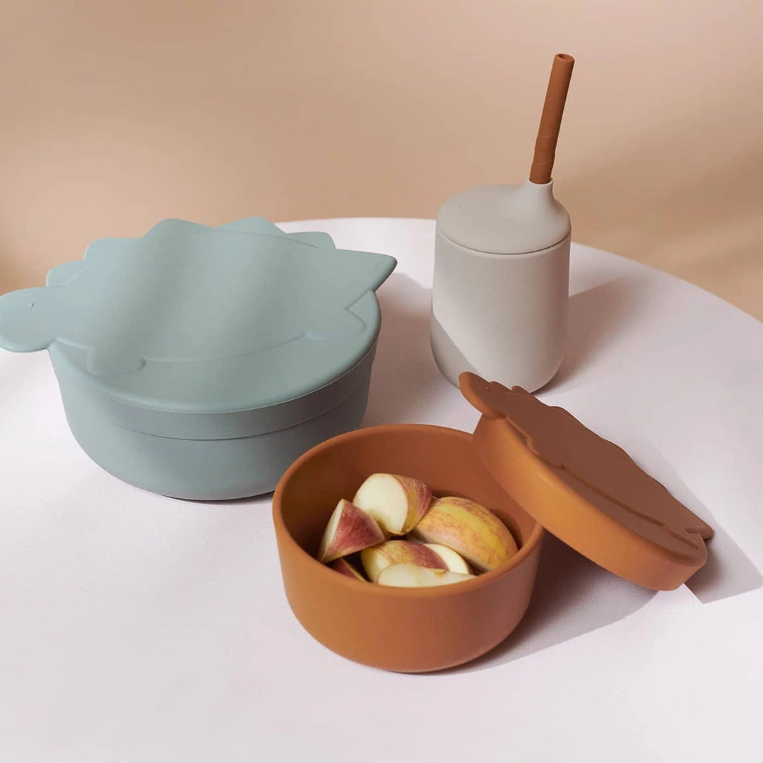 Liewood - Olav Snack Box - 2 Pack - Dino Blue Wave / Mustard Mix Sale 2 Liewood - Olav Snack Box - 2 Pack - Dino Blue Wave / Mustard Mix Sale