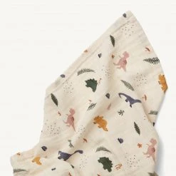 Liewood - Ben Organic Cotton Muslin Swaddle Print - Dino Mix Sale