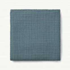 Liewood - Ben Organic Cotton Muslin Swaddle Solid - Whale Blue Sale