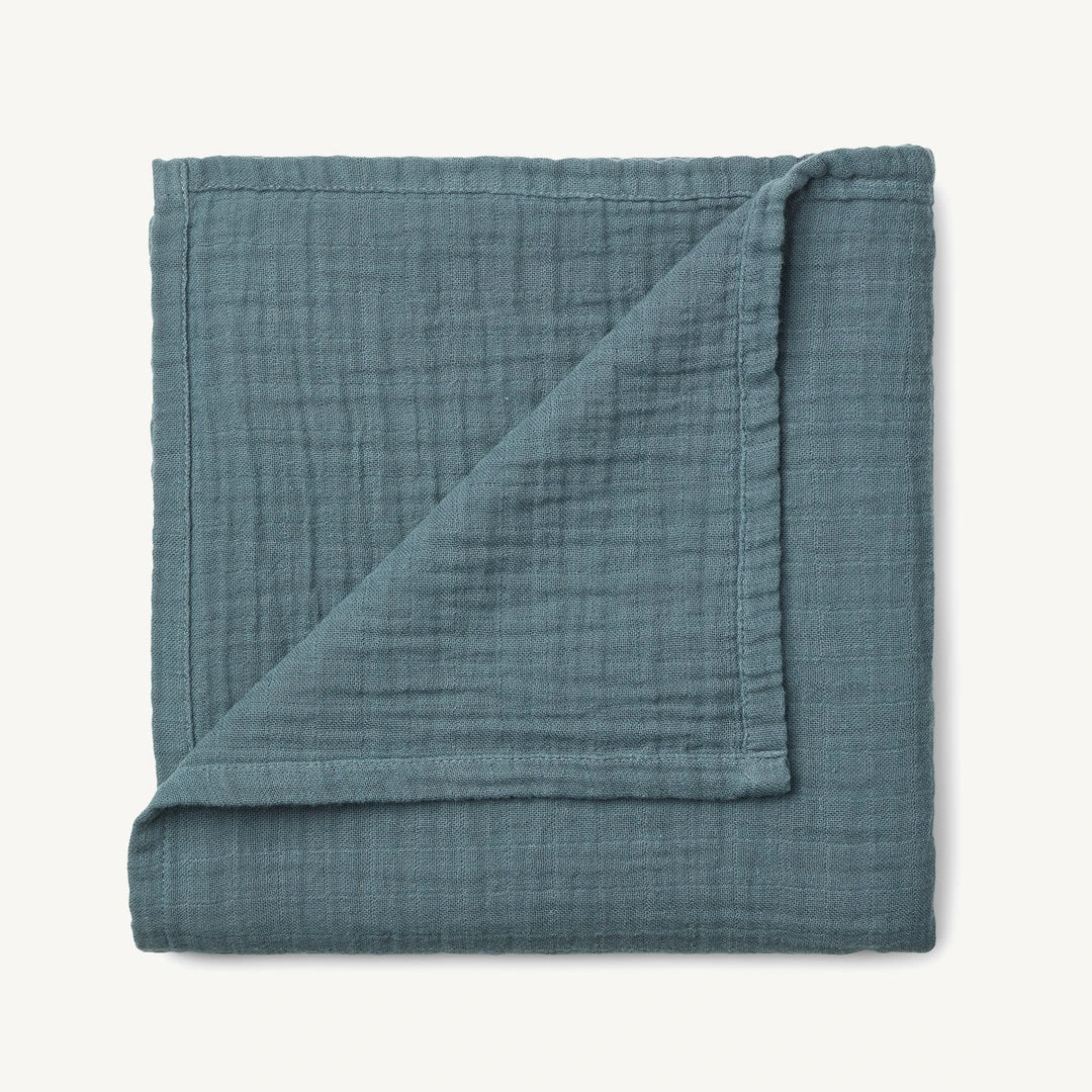 Liewood - Ben Organic Cotton Muslin Swaddle Solid - Whale Blue Sale 4 Liewood - Ben Organic Cotton Muslin Swaddle Solid - Whale Blue Sale