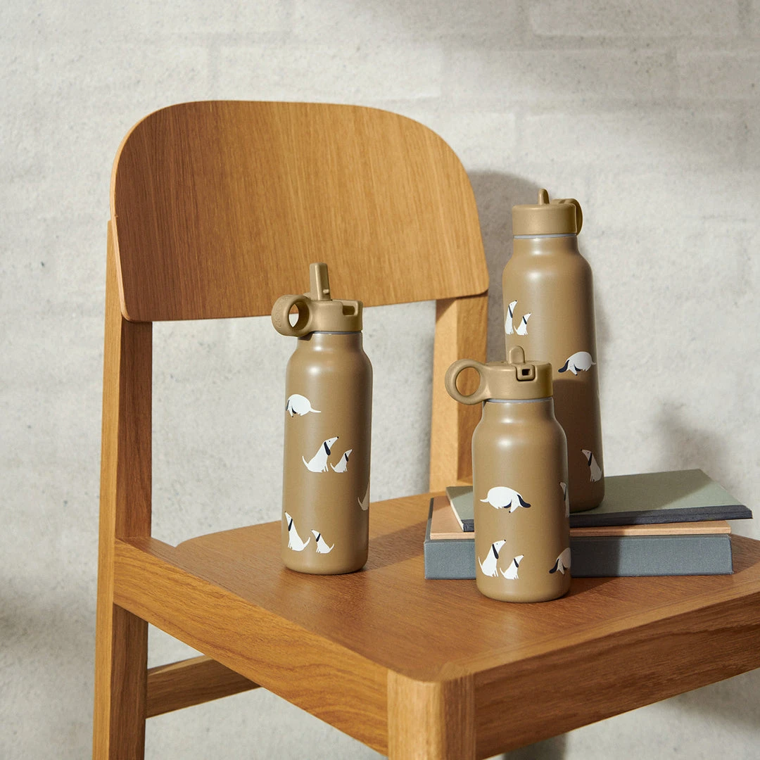 Liewood - Falk Water Bottle 350 Ml - Dog / Oat Mix Holiday Shop