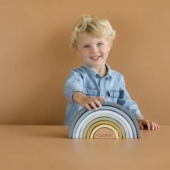 Activity Toys Little Dutch - Wooden Rainbow Stacker Blue