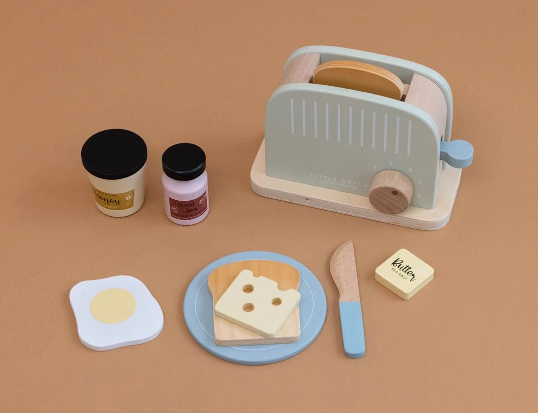 Little Dutch - Wooden Toaster Set 6 Little Dutch - Wooden Toaster Set