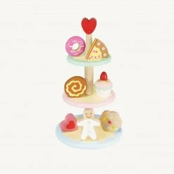 Le Toy Van - Honeybake Three Tier Cake Stand With 7 Cakes Pretend Play