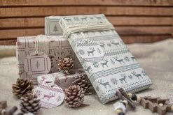 The LittleGreen Wrapping Company Retro Festive Knits Recyclable Wrapping Paper & Tags
